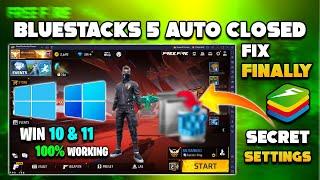 BlueStacks 5 Crash & Freeze Problem fix | Bluestacks 5 New Update Free Fire OB43 auto closed FIX