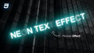 Neon Text With Flicker Effects | HTML CSS | Quick Tutorial