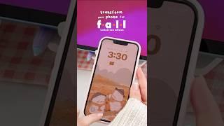 TRANSFORM YOUR LOCKSCREEN for FALL!  AESTHETIC iPHONE homescreen & lockscreen CUSTOMIZATION