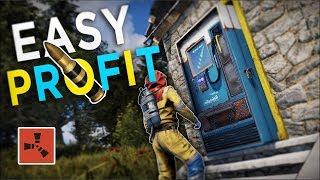 Setting up the MOST PROFITABLE SHOP for EASY PROFIT! - Rust Solo Survival #2