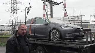 Разборка Tesla Model X. Какие машины приезжают из США для разборки на запчасти и детали.