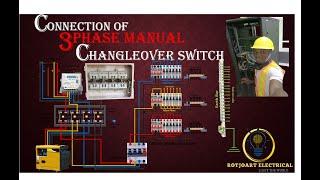 HOW TO CONNECT 3 PHASE 4POLE CHANGEOVER SWITCH,