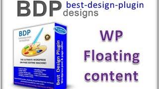 Best Design Plugin for Wordpress - Floating content box creator