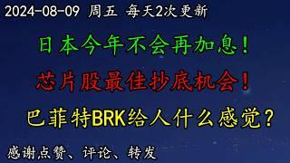 美股 真不跌了？华尔街：日本今年不会再加息！华尔街：芯片股最佳抄底机会！巴菲特BRK给人什么感觉？NVDA、SOXL做多比做空更好？KO、PYPL、SHOP、TSM、META、AAPL、BA#投资