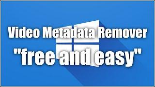 Video Metadata Remover Easy Batch File MP4 and MKV