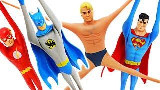 Liga de la Justicia Stretch Armstrong Batman, Flash, Superman y Original! | Juguete DuDuPop