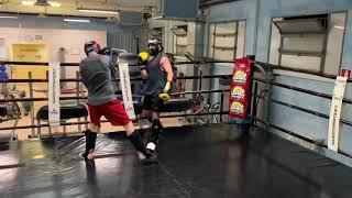 KICKBOXING  Davide Giagnorio, Andrei e Mattia D'ambrosio in allenamento di sparring.