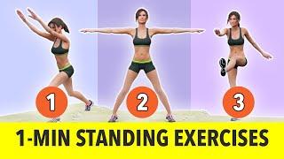 1-Minute Standing Exercises - No Jumping - Weight Loss Workout