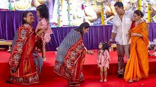 Rani Mukerji With Kids Cute Moment at North Bombay Sarbojanin Durga Puja 2024