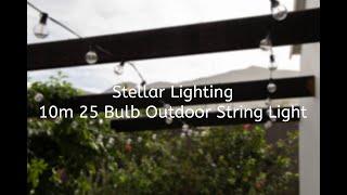 Stellar Lighting - 10m 25 Bulb Outdoor String Lights