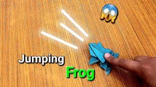 How to make jumping frog ️ Origami easy || easy paper frog ||