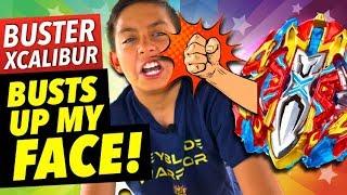 Beyblade Battle | Buster Xcalibur Busts Up My Face | Insane Beyblades Burst!