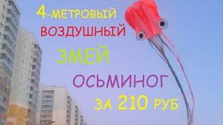 4-х метровый воздушный змей осьминог с алиэкспресс за 210 рублей