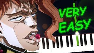 Noble Pope (Kakyoin's Theme - Jojo's Bizarre Adventure) - VERY EASY Piano Tutorial