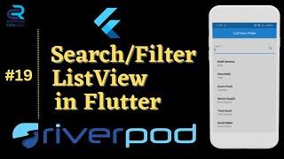 #19 ||Flutter Riverpod 2.0 Tutorial  Series || Filter/Search ListView with Riverpod NotifierProvider