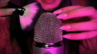 ASMR Brushing Your Face + Mic Scratching (No Talking) 🩷