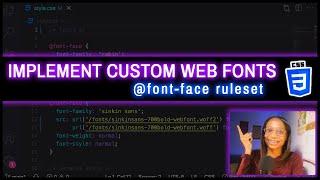 Implement Custom Web Fonts | @font-face ruleset