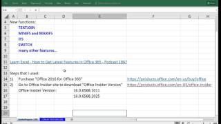 Excel Magic Trick 1280: How To Get Latest Excel Updates for Insider Program: Office 365