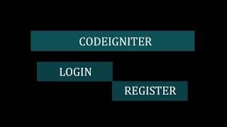 User Registration and Login System using CodeIgniter(PHP), Bootstrap and MySql (with Session)