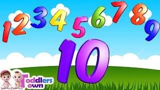 The Numbers Song | 10 Little Number Song | Learn English Numbers Song | Count 1 to 10 | ToddlersTown