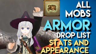 Toram Online: All Mobs Armor Drop List | Stats and Appearance | chae_