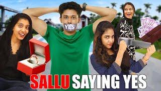 SALLU SAYING YES TO SREE , SHAMI & ANJI FOR 24 HOURS ️ CHALLENGE | PULLOTHI