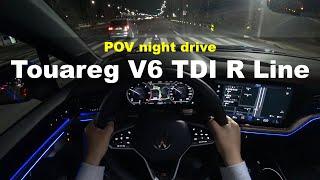 2023 Volkswagen Touareg V6 TDI R Line POV night drive