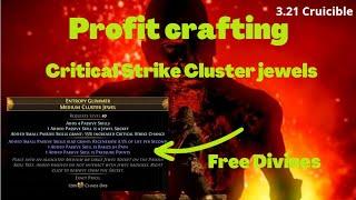 Poe 3.21 Profit crafting cluster jewels for Critical builds - Free Divines