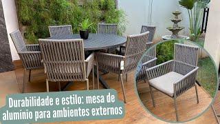 Durabilidade e estilo: mesa de alumínio para ambientes externos | Fratelli House