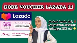 KODE VOUCHER LAZADA 1.1 DISKON 25rb & PROMO PRODUK SERBA 25rb | CARA DAPAT KODE VOUCHER LAZADA