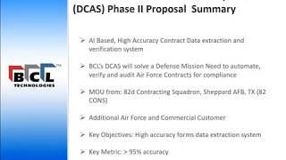 DCAS SBIR Phase II Video