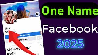 How to Get Single Name on Facebook.Set a Single Name on Facebook