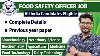 Food safety officer recruitment 2023 | food safety officer | fso vacancy | fssai recruitment 2023