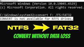 How To Convert NTFS To FAT32 Without Data Loss | No Formatting Required