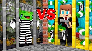 Mikey POOR vs JJ RICH HITMAN Prison Survival Battle in Minecraft - Maizen