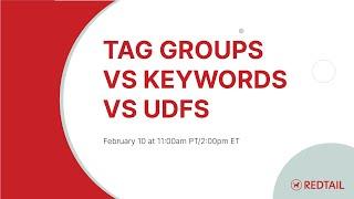 Tag Groups vs Keywords vs UDFs