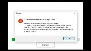 Fix Roblox - An Error Occurred While Starting
