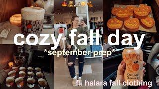 COZY FALL DAY IN MY LIFE VLOG  fall baking, halara clothing haul, preparing for fall & shopping