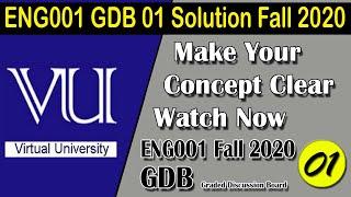 ENG001 GDB 1 Solution Fall 2020 | Virtual University | AM Knowledge Official