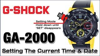 GA-2000 G-SHOCK 5590 Set Time, Date, Home City,12/24H , Key operation tone, DST, Light duration Demo