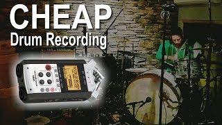 How To Record Drums Cheap (zoom h4n)