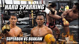 Buakaw vs Superbon in sparring and Training together