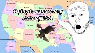 Trying to name every US state in 4 minutes