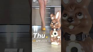 Pea vs. Chocolate Bunny! High Heels Crushing Food! Oddly Satisfying ASMR