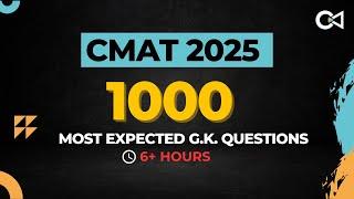 MOST EXPECTED G.K. QUESTIONS | CMAT 2025 | Full G.K. Pratice Session