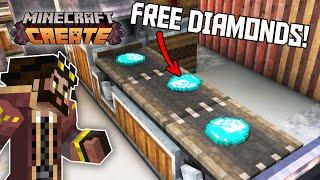 Easy DIAMOND FARM with Create: Additional Recipes!