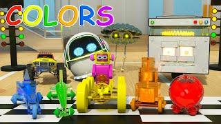 Learn Colors, 3D Shapes and Race Cars | Adventures with Blazin' Bill the Monster Truck