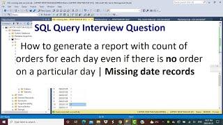 SQL | How to generate missing date records | How to create Reports showing data for each day