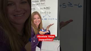 Absolute Value Inequalities!#algebra #math #mathematics #algebra1 #iteachalgebra #teacher