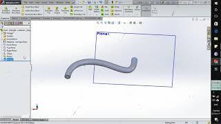 How to use Swept Boss/Base Feature - SolidWorks Tutorial | Tech Hawk